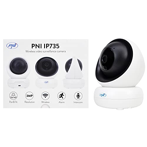 PNI IP735 3Mp Videoüberwachungskamera mit IP P2P Wireless PTZ, microSD-Kartensteckplatz, Steuerung über die Anwendung