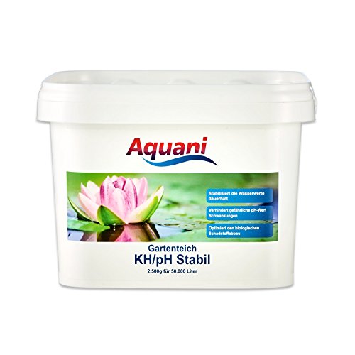 Aquani KH/pH Stabil 2.500g erhöht die Karbonathärte für stabile Wasserwerte gesunde Fische und optimalen biologischen Schadstoffabbau im Teich Koi