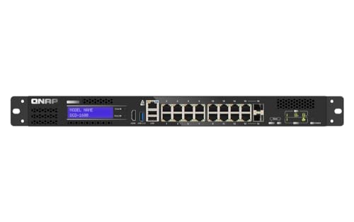 QNAP QGD-1600-8G 16 port 1Gbps Switch, 2 SFP+ and RJ 45 Combo Port, 1 Host port