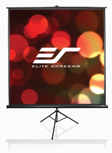 Elite Screens T113UWS1 Tripod Series Leinwand (Diagonal 287 cm (113 Zoll), Höhe 203,2 cm (80 Zoll), Breite 203,2 cm (80 Zoll), Format 1:1) schwarz