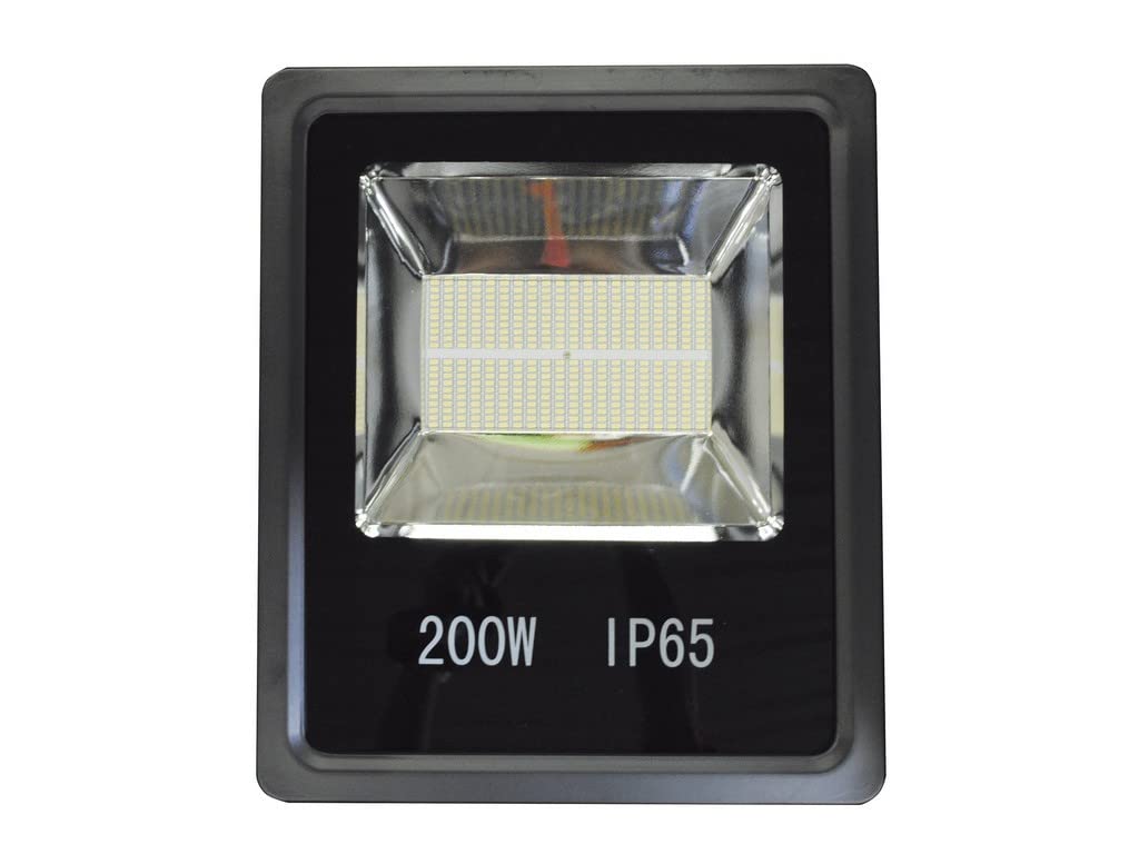 Projektor, flach, IP65, 200 W, 6500 K, 120 °, 230 V, Schwarz