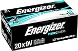Energizer® Batterie, MAX PLUS™, Alkaline, E-Block, 9V-Block, 6LR61, 9 V (20 Stück), Sie erhalten 1 Packung á 20 Stück
