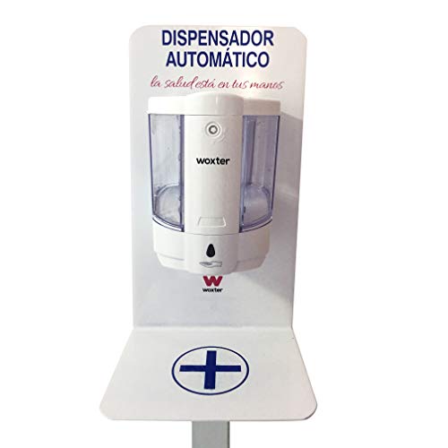 Woxter Dispenser 10 Automatischer Gelspender mit berührungsloser Infrarot-Sensor, Kapazität 800 ml, Anzeige bei niedrigem Batteriestand, LR6-Batterien, Handreinigung, inkl. Standfuß