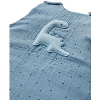 Vertbaudet Sommerschlafsack aus Baumwoll-Gaze klein Dino blau 0/6 m
