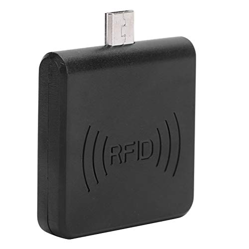 Telefonkartenleser, 125 kHz / 134,2 kHz Tragbarer Micro-USB-Kartenleser für Mobiltelefone, für RFID Mobile ID Reader für Android, für die Verwaltung von Haustieren(Black)