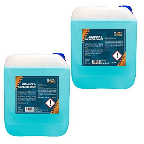 INOX® MS Maschinen- und Anlagenreiniger Konzentrat, 2 x 5L - effektives Reinigungsmittel zum Entfernen von Öl, Fett und Ruß
