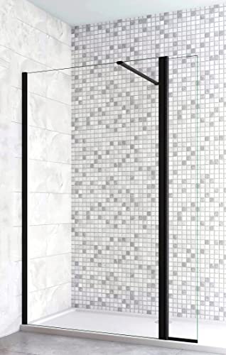 Acezanble Walk in Dusche 80x200cm Duschabtrennung Seitenwand Duschwand mit Flipper Panel