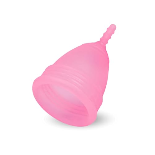 Taynie Period Cup - Menstruationstasse mit Sterilisationsbehälter - 100% medizinisches Silikon - Alternative zu Tampons (Pink,Soft)