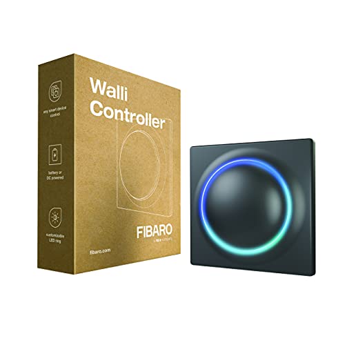 FIBARO Walli Controller/Z-Wave Plus Aufputz-Batteriebetriebene Fernbedienung, Anthracite, FGWCEU-201-8