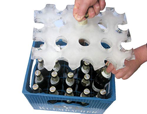Monsterzeug Bierkühler, Eisblockform für Bierkisten, Für Kasten mit 20 x 0,5 l Flaschen, blau