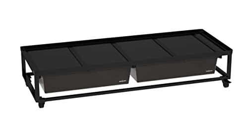 ReptiZoo Zuchtrack -2 bis 4 Fach- inklusive Zwei Boxen medium + Trennstreifen und Räder (IN017) Heizmatte ohne Heatpanel