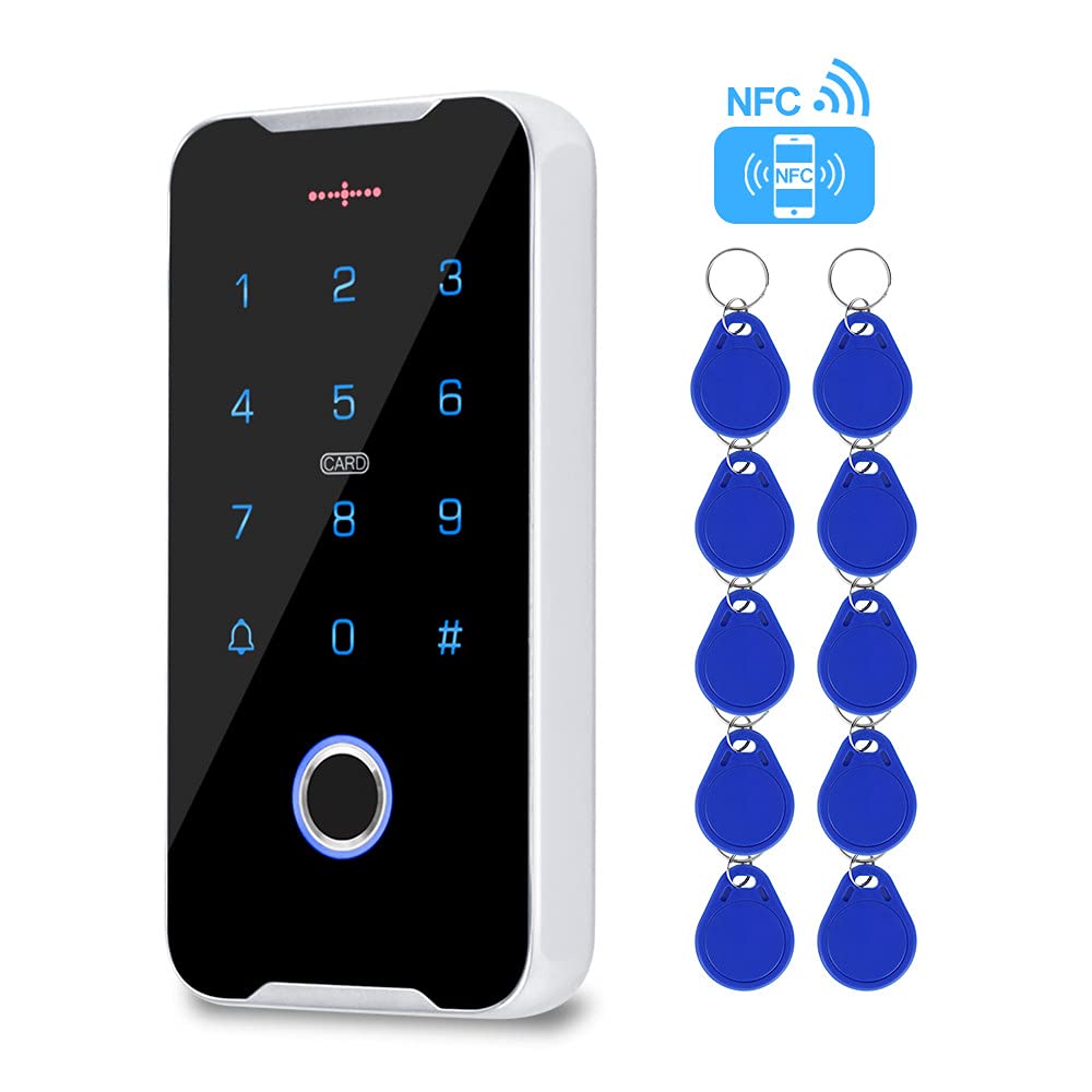 GXY Fingerabdruck RFID Zugangskontrolle Tastatur Wasserdichter Metall Türöffner 13,56 MHz IC Controller Unterstützung NFC Telefon Outdoor Nutzung WG26