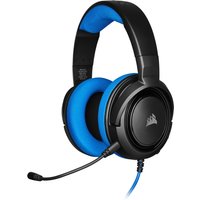 Corsair HS35 Stereo Gaming Headset (50mm Neodym Lautsprecher, Abnehmbares Unidirektionales Mikrofon, Federleichtes Design, für Xbox One, PS4, Nintendo Switch und Mobilgeräte) blau