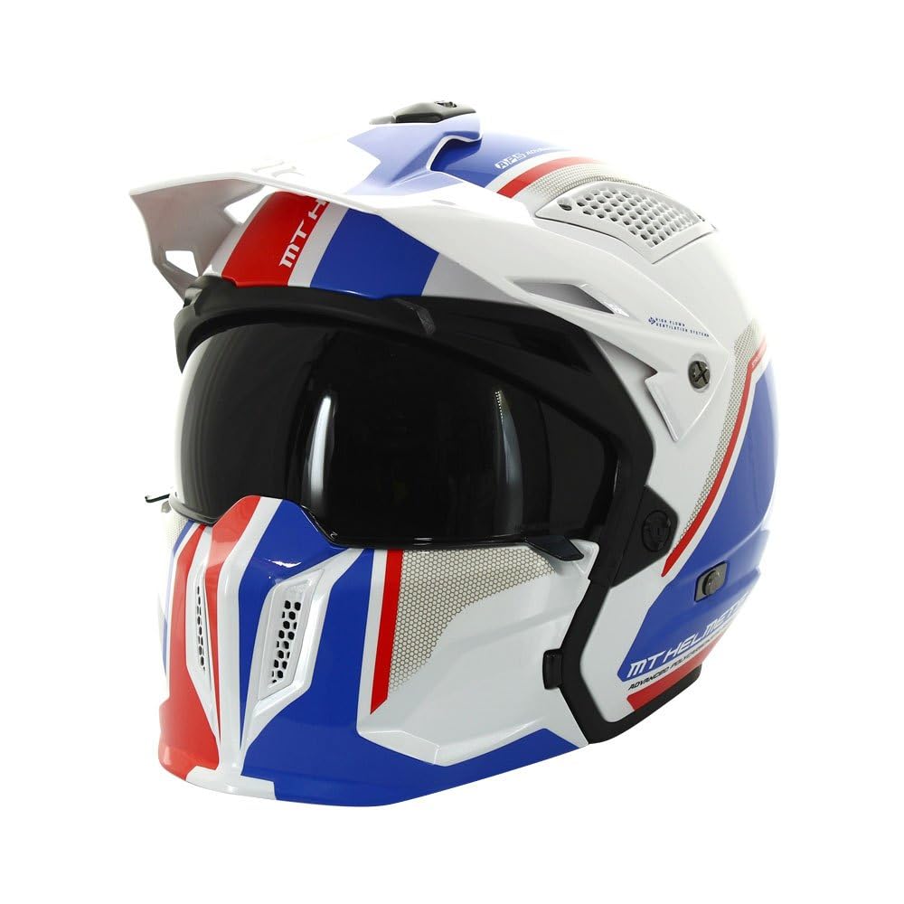 MT HELMETS Unisex 12726131705 Motorradhelm, Gloss Pearl Blue, M