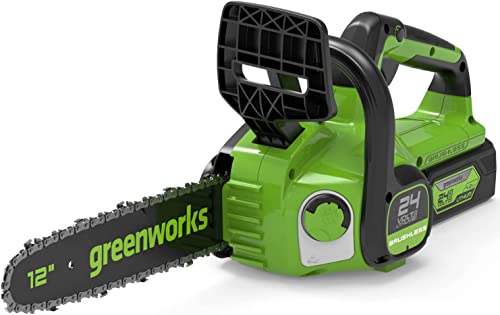 Greenworks Tools 01-000002007007 GD24CS30 Kettensägen, 24 V, Grün, Schwarz, Grau