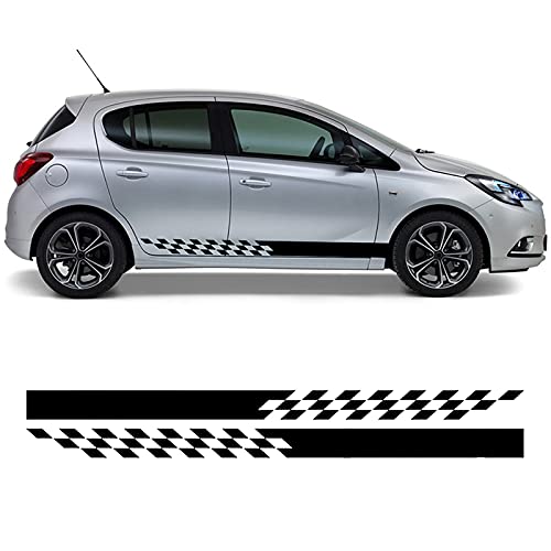 Seitenschweller Aufkleber 2 Stück Racing Style Autotür Seitenstreifen Aufkleber Vinyl Aufkleber,Für Opel Corsa CDEF Zubehör Tuning 2020
