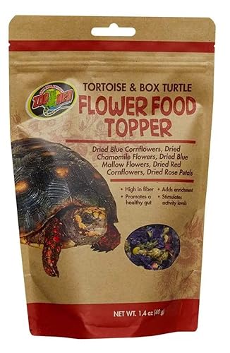 (3 Pack) Zoo Med Flower Food Topper for Tortoise and Box Turtle 1.4 Ounce