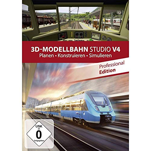 Markt & Technik 3D Modellbahn Studio V4 Professional Edition Vollversion, 1 Lizenz Windows Modellbah