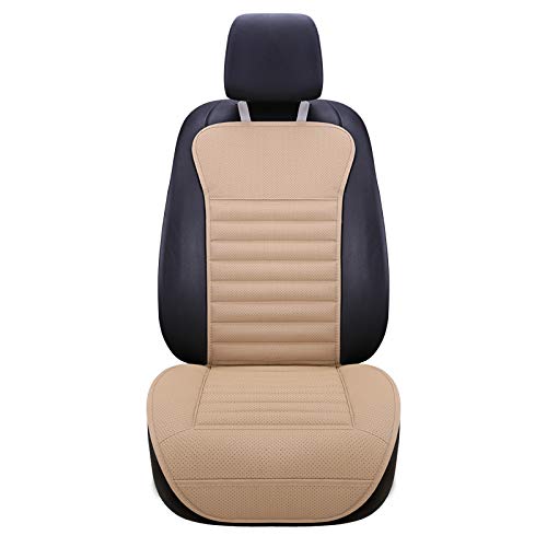 HONCENMAX Auto-Vordersitzbezug Kissen Atmungsaktiv Rutschfest Rückenpolster Autositz-Schutz - Universal Fit für die meisten Autos, Lkw, Suv oder Van