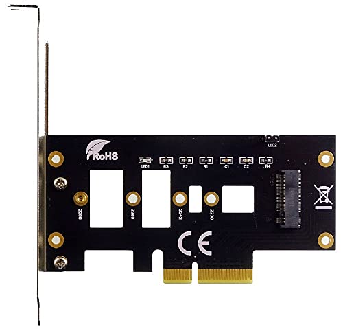 M-ware Electronics M.2 (NGFF) SSD zu PCIe3.0 x4-Steckkarte für Samsung SM950 PRO, SM951. ID19660