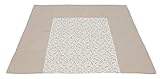 ULLENBOOM ® Wickelauflagenbezug 75x85 cm Floral-Sand (Made in EU) - abnehmbarer Bezug für Wickelauflage 85x75, Baby Überzug für Wickelunterlage aus Baumwolle, Wickelbezug für Wickeltisch