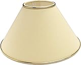 Lampenschirm *rund* für Tischlampen, Chintz beige, Goldkante glänzend, Du=25 /Do=10/H=15cm Befestigung unten E27