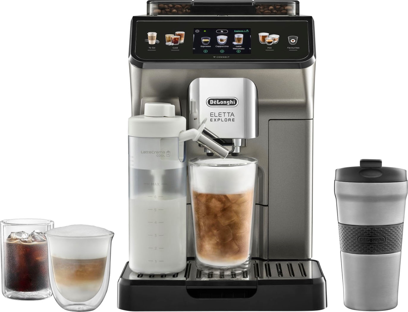 DeLonghi Kaffeevollautomat "Eletta Explore Cold Brew Extraction ECAM450.86.T"