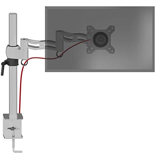 Duronic DM351X3 SR Monitorhalterung/Tischhalterung/Monitorarme/Monitorständer in Silber für LCD/LED Computer Bildschirme/Fernsehgeräte mit Neig und Rotierfunktion