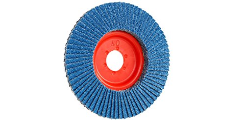 EISENBLÄTTER BLUE SHARK Elastic Fächerschleifscheibe, Korn 80, 125mm x 22,2mm, 10er Pack – 94280e, hochelastisch mit KWS-Zirkon für glatte, plane Schleifoberflächen, auf Stahl, Edelstahl (INOX), Guss