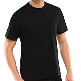 Schiesser Herren American T- Shirts mit Rundhals, 2er Pack (M / (5), schwarz)