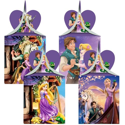 WebErt Rapunzel Geschenkboxen für verhedderte Geburtstagspartys, Dekorationen, 12 Stück