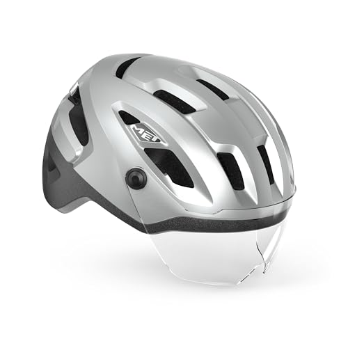 MET Sport Helm Intercity MIPS Refl.Mate Helmet, Versilbert (Versilbert), M