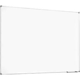 Whiteboard 2000 MAULpro, weiß kunststoffbeschichtet, Rahmen platingrau, 1200 x 1800 mm