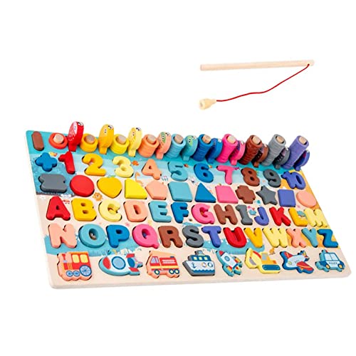 Puzzle Alphabet aus Holz | Lernpuzzle aus Holz für Kleinkinder – Sortierung interessante stapelbare Formen für Männer, Frauen Cipliko