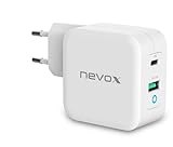 Nevox 65W USB - C Power Delivery (PD) + QC3.0 Ladegerät GaN, Weiss
