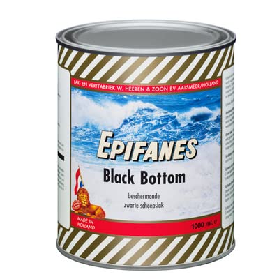 Epifanes Black Boottom schwarz 1 Liter Unterwasserfarbe, E5-36A Schiffsfarbe