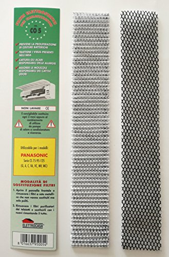 CO5 N 2 Filter für Klimaanlagen Aria Panasonic Serie CS 75, 95, 125 g, AC, VA, VC, MV, MC
