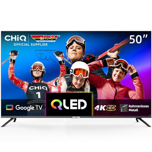 CHIQ 50 Zoll (127 cm) Fernseher,UHD Smart TV,Android 11,WiFi,Bluetooth,Play Store,Dolby Vision, Google Assistant,Chromecast, Netflix,Triple Tuner(DVB-T2/S/S2/C),HDMI2.0