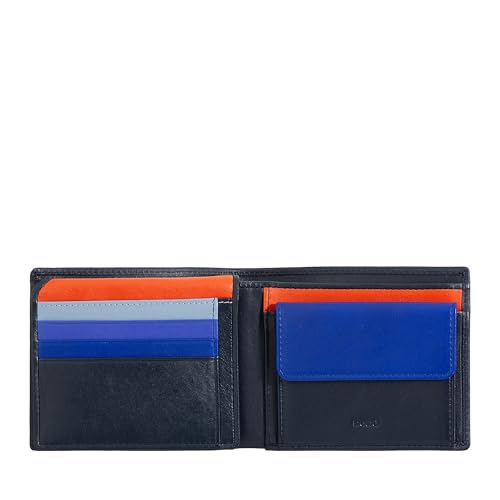 Klassisches mehrfarbiges Herren Portemonnaie in Leder der Marke DuDu Navy