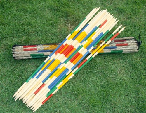 Bandito Riesenmikado, Perfekter Spielspaß für Kinder, Sommerspiel, Gartenspiel, Mikado aus Holz mit Einer Länge von 95cm