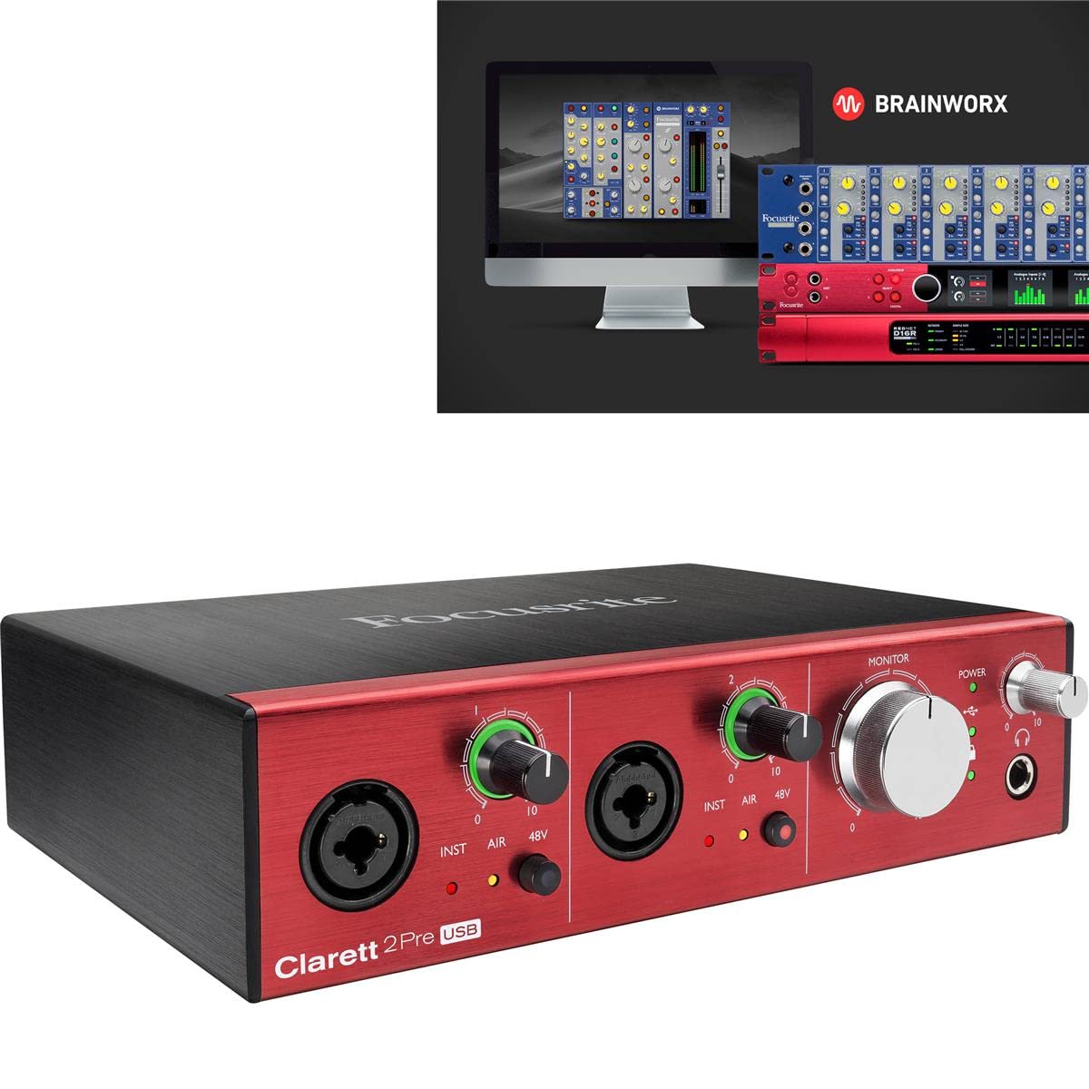 Focusrite Clarett Pre USB 10 Eingänge/4 Ausgänge Audio-Schnittstelle