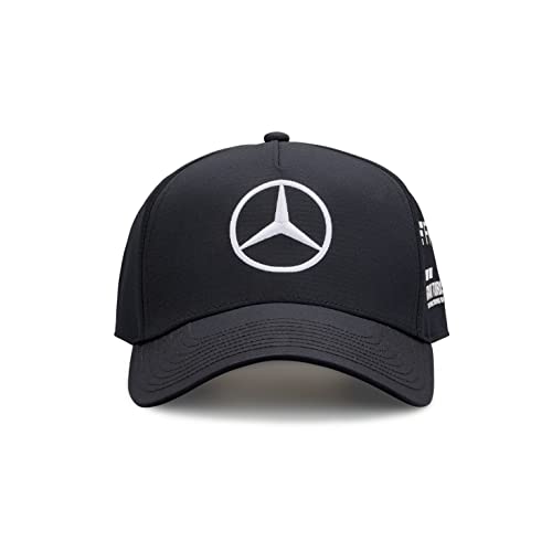 MERCEDES AMG PETRONAS Formula One Team - Offizielle Formel 1 Merchandise Kollektion - Lewis Hamilton 2022 Team Kappe - Schwarz - Erwachsene - Einheitsgröße