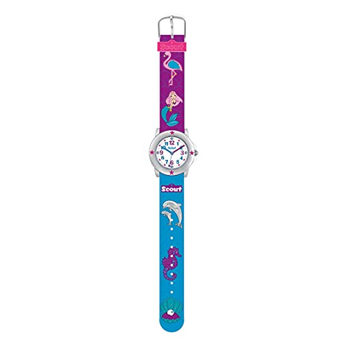 Scout Mädchen Analog Quarz Uhr mit Kunststoff Armband 280393023