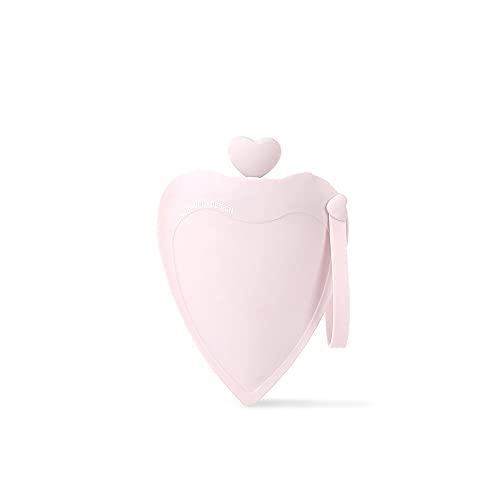 BcofoA Herzförmige Silikon-Wärmflasche, sicher und explosionsgeschützt, vertreibt die Kälte, warmes Herz und schließt Schutz, sorgt für Wärme und Komfort (Color : Pink)