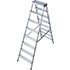 KRAUSE Stufen-Doppelleiter »MONTO«, Anzahl Stufen: 16, aus Aluminium - silberfarben