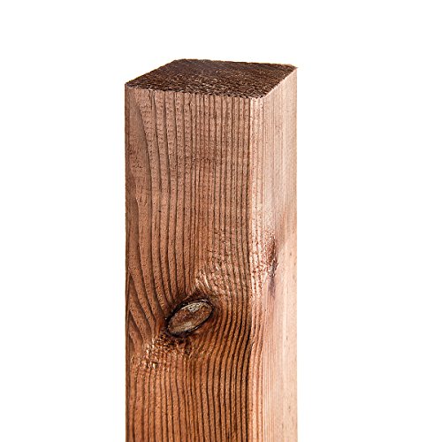 HaGa® - 5 Stück Robuste Kieferholz Holzpfosten in Braun - Größe 100cm - 7cm x 7cm Kesseldruck imprägniert für Langlebigkeit - Gehobelt & gefast für eine professionelle Optik