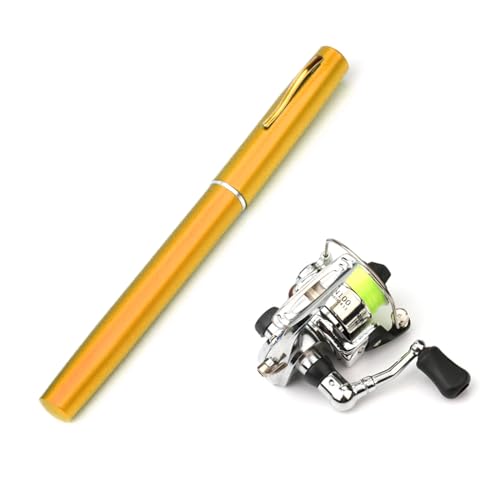 Stiftförmige Angelrute Und Spulen Kombi Sets Mini Tragbare Taschen Stift Angelrute Für Meeresangeln Outdoor Angeln Mini Taschen Angelrute