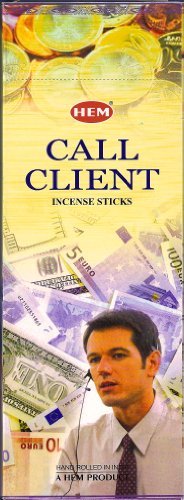 1 X Call Client - 120 Sticks Box - HEM Incense by India