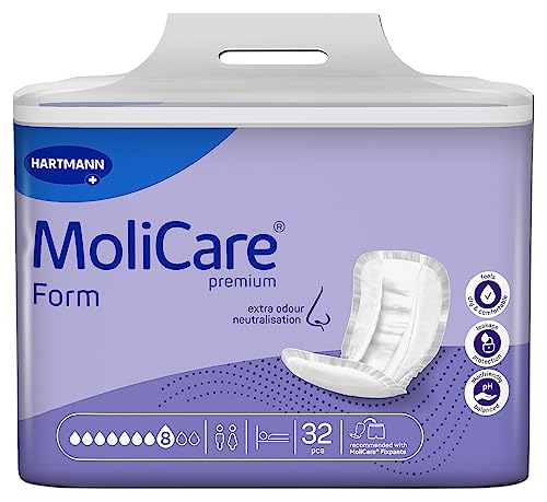 Molicare Premium Form 8 Tropfen, für schwere Inkontinenz: maximale Sicherheit, extra Auslaufschutz und Diskretion für Frauen und Männer, 4x32 Stück