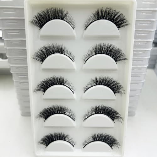 FULIMEI 16 Stil 5 0/100 Paar dicke Wimpern natürliche falsche Wimpern weiche gefälschte Wimpern Wispy Make-up Faux (Color : 5 Pairs Nova02, Size : 25Boxes 125Pairs)